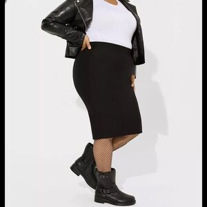 Torrid Black Below Knee-Length Pencil Skirt for Work